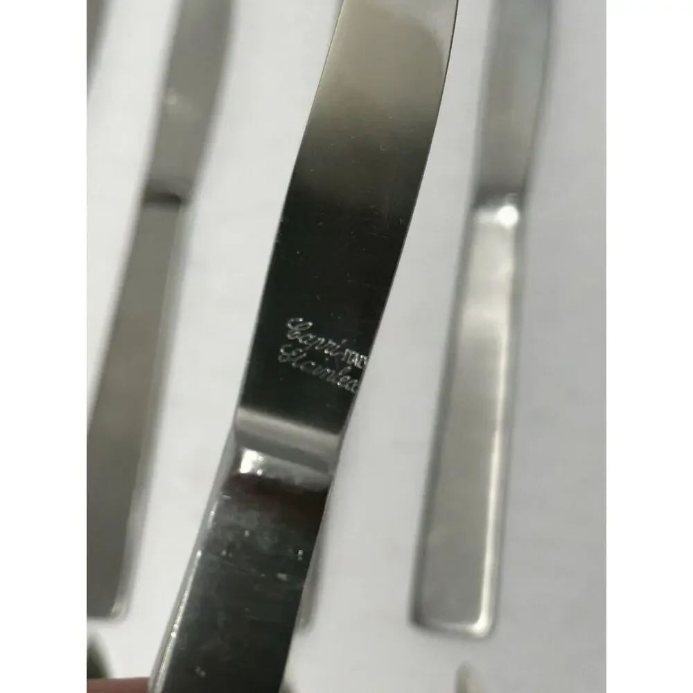 Lot‎ of 6 Pieces Capri Stainless Italy Flatware Knife Pointy Steak MCM Vintage